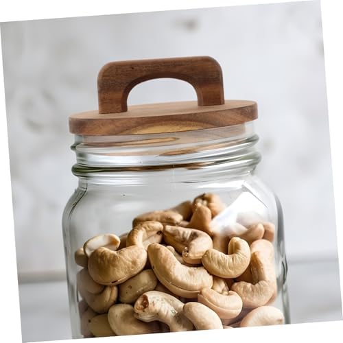 BRIGHTFUFU Acacia Wood Canning Lids with Silicone Seals