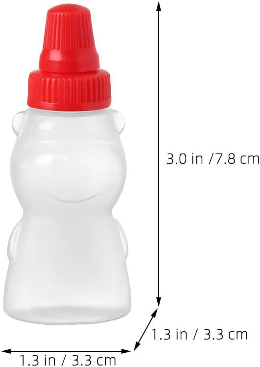 MAGICLULU 8pcs Bear Shape Condiment Squeeze Bottles