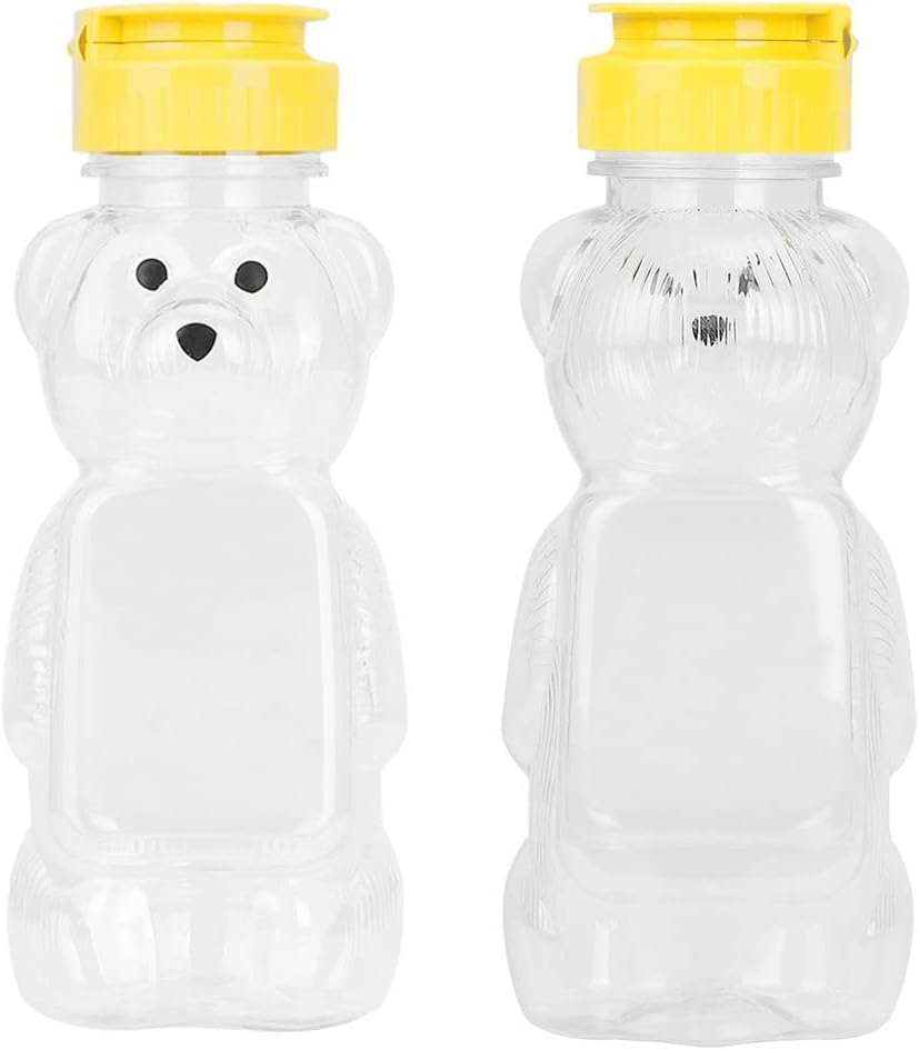8 Oz Bear Shaped Honey Squeeze Bottle with Flip Top Lid