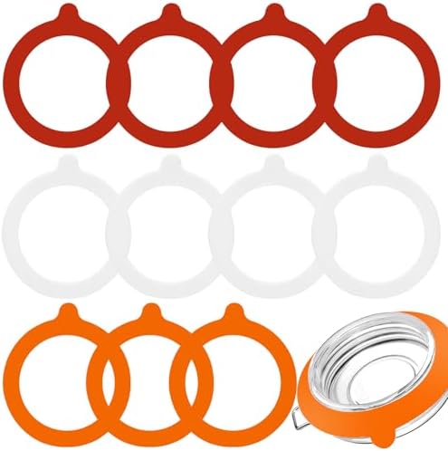 12PCS Rubber Seals for Glass Jars 375 Inch Silicone Gasket Replacement
