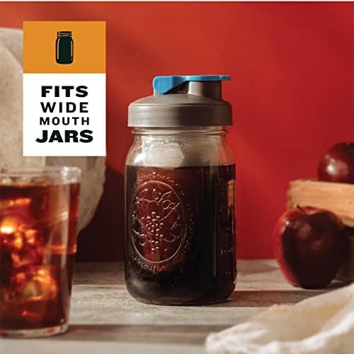 County Line Kitchen Wide Mouth Mason Jar Flip Cap Lid 3 Pack