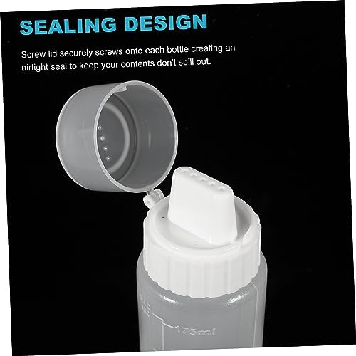 5-Hole Condiment Squeeze Bottles Leakproof Easy to Clean Kitchen