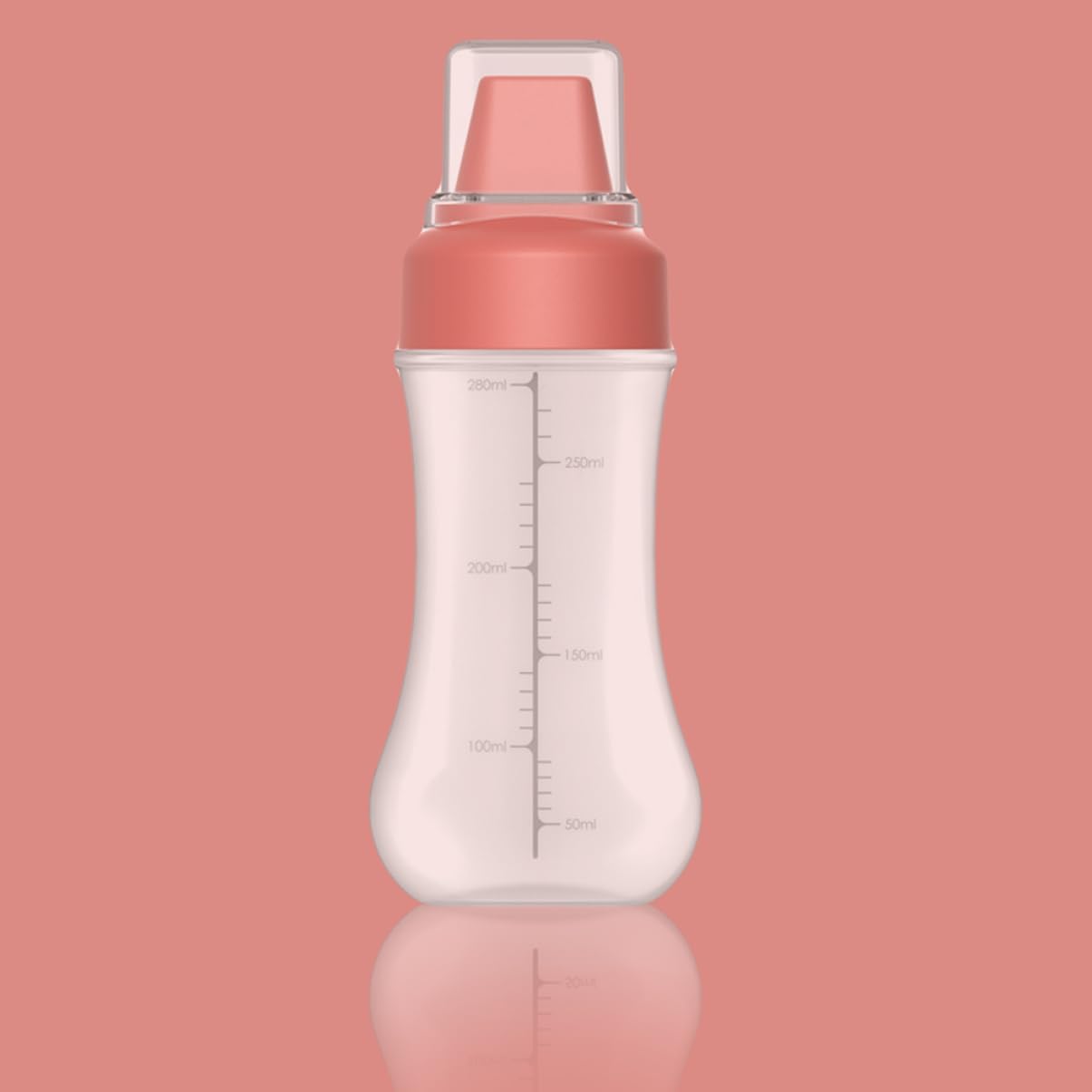 Unomor 5-Hole Squeeze Condiment Bottle with Red Cap 350ml