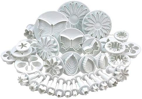 NUOMI Cookie Mold Presses Mooncake Mold Fondant Stamps Set of 33