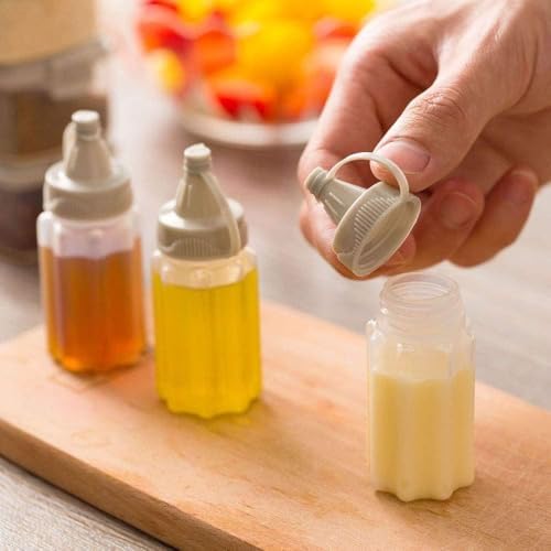 4pcs Mini Plastic Sauce Seasoning Box with Lid