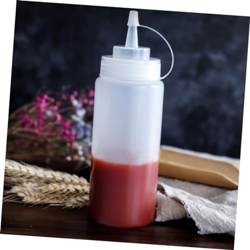 4pcs Salad Dressing Squeeze Bottles with Lids for Easy Kitchen Use