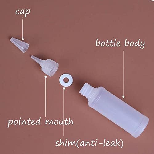 10PCS Durable Plastic Squeeze Bottles with Scale 20ml