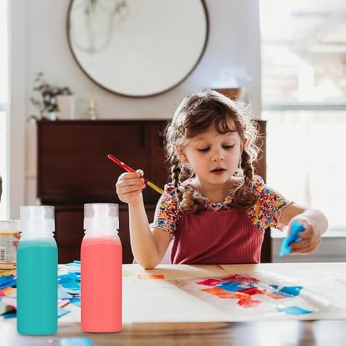 Uceoo 4 Pack Porous Squeeze Bottles with 5 Nozzles and 4 Funnels