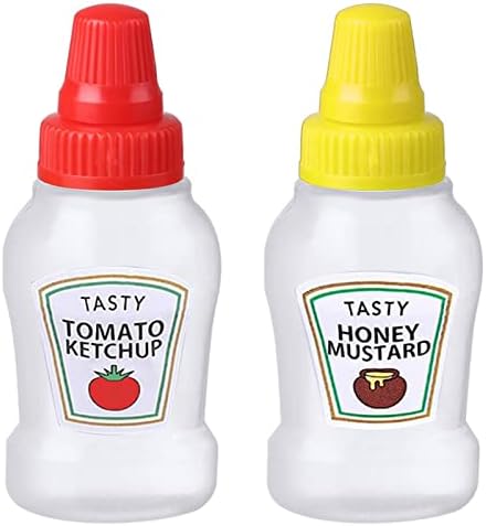Kumprohu Ketchup Bottles Refillable Squeeze Jar for Condiments