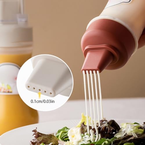 PHEZEN 2PCS 280ml Leak Proof Condiment Bottles