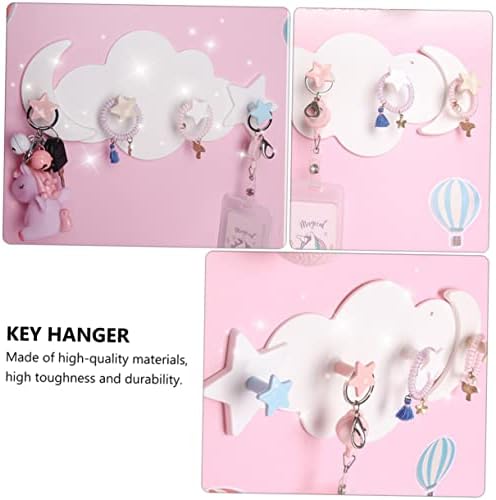 Ciieeo 2pcs Star Moon Wall Hooks for Coats Keys Towels