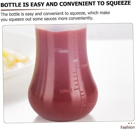 BIUDECO Ketchup Squeeze Bottles 2Pcs Portable Condiment Storage with Scale