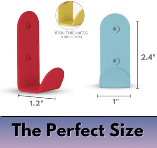 Colourful Heavy-Duty Wall Hooks Set of 3 - Stylish Sturdy