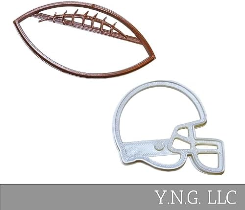 Football Helmet Cookie Cutters Set of 2 Made in USA