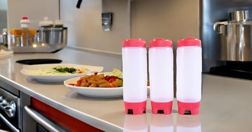 BAKERS PARDISE 15 Oz Condiment Squeeze Bottles Pack of 3 1