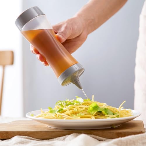 PRETYZOOM 350ml Reusable Condiment Squeeze Bottles