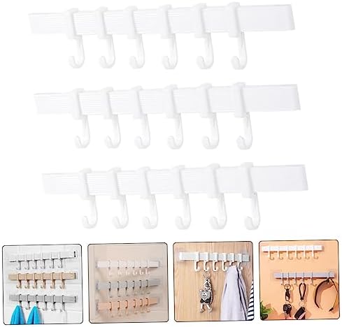 Chrome Adhesive Hooks 6-Piece Set for Bathroom and Kitchen