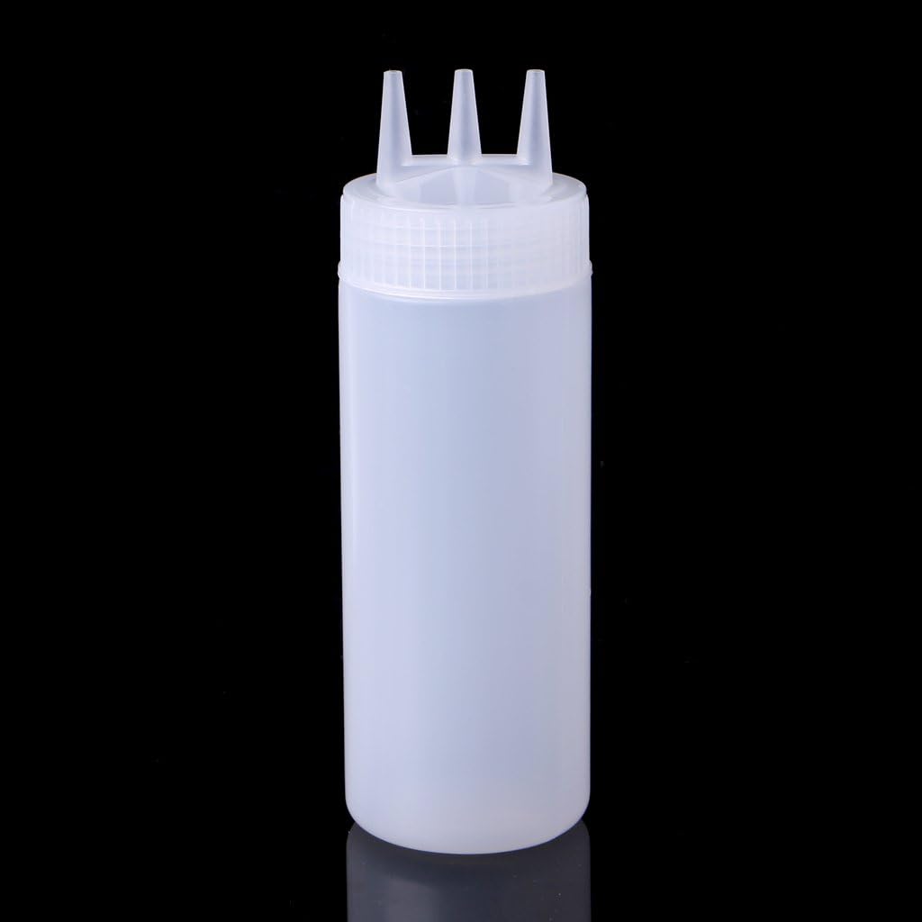 Hisocute 3 Hole Squeeze Bottle Condiment Dispenser