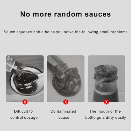 ZHOSXRC 300ML BPA-Free Condiment Squeeze Bottle