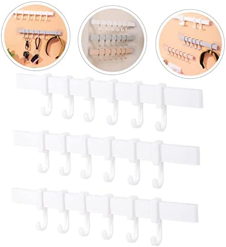 Chrome Adhesive Hooks 6-Piece Set for Bathroom and Kitchen