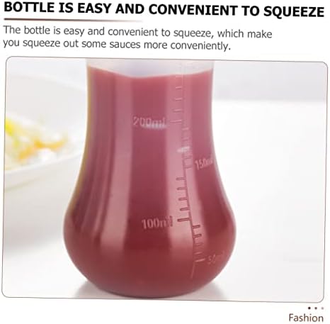 FELTECHELECTR Ketchup Squeeze Bottles 2 Pack with Scale