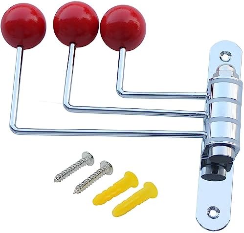 ImyHok Red Wall Hook with Wood Dots and Swivel Design