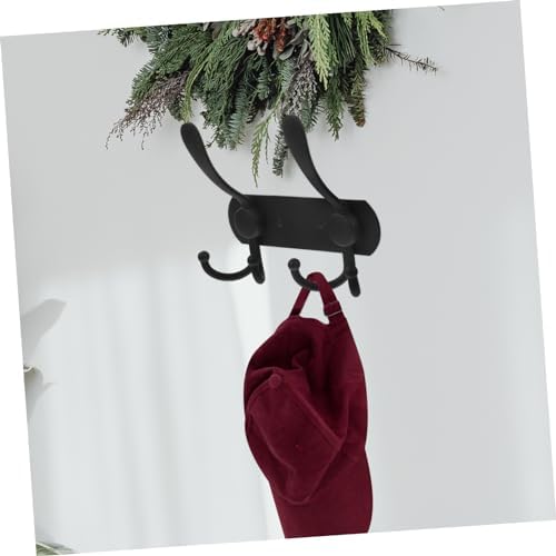 Holibanna 3-Piece Wall Hooks Black Towel Hooks Key Hangers