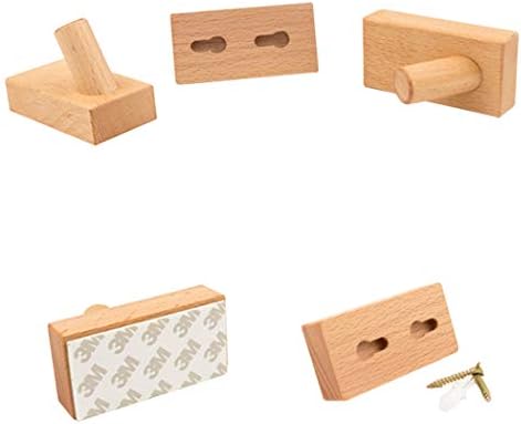 Gullor 2 PCS Beech Wooden Coat Hooks