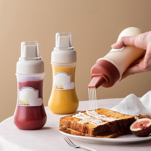 PHEZEN 2PCS 280ml Leak Proof Condiment Bottles