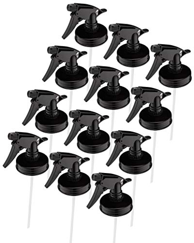 Jarmazing Mason Jar Sprayer Lids 12 Pack Black 1