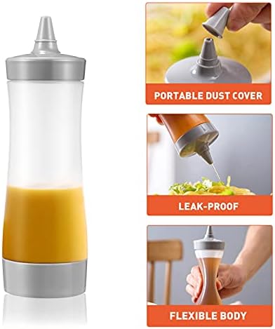UPKOCH 3 Pcs Squeeze Condiment Bottles
