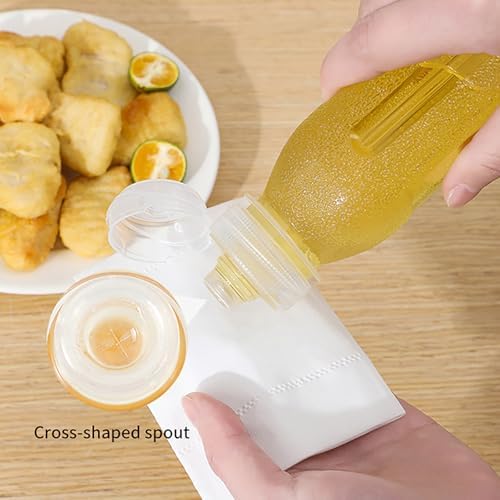 YAMSLAM 2 Pcs Clear Condiment Squeeze Bottles