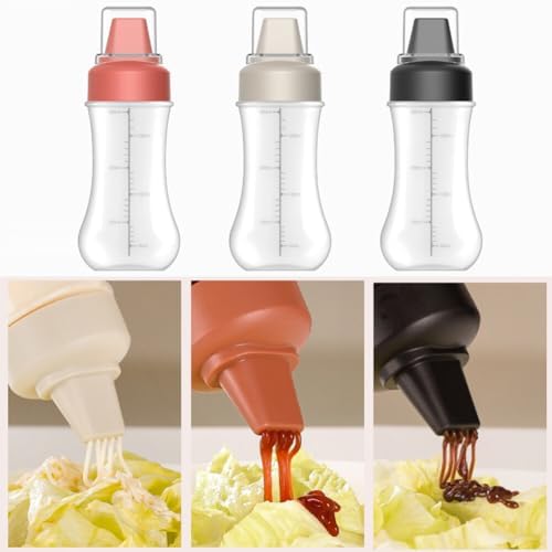 PHEZEN 2PCS 280ml Leak Proof Condiment Bottles