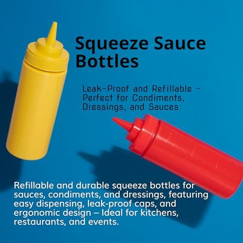 Clene Pack Squeeze Sauce Bottles - 17oz 72 Pack