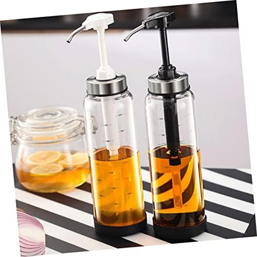 DECHOUS 500ml Glass Honey Pot Pump for BBQ and Indoor Events