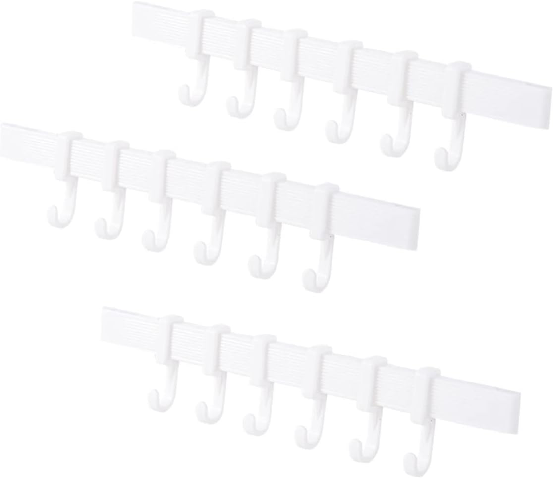 LIFKOME 3Pcs Sticky Hook Rack for Kitchen and Bathroom