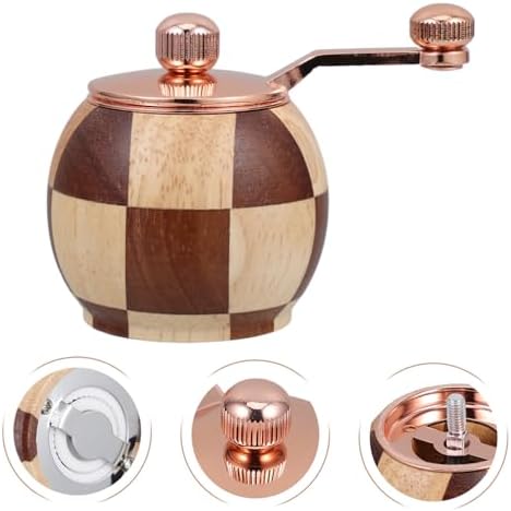 Manual Crank Wooden Pepper Grinder Set with Box