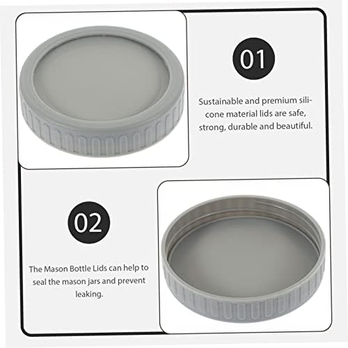 5 Sets Reusable Mason Jar Lids with Sealing Rings