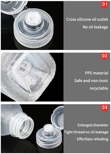 YAMSLAM 2 Pcs Clear Condiment Squeeze Bottles
