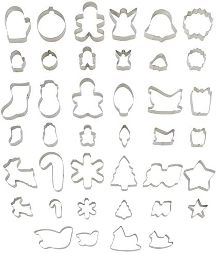 Wilton Christmas Cookie Cutter Set with Tub Set of 40