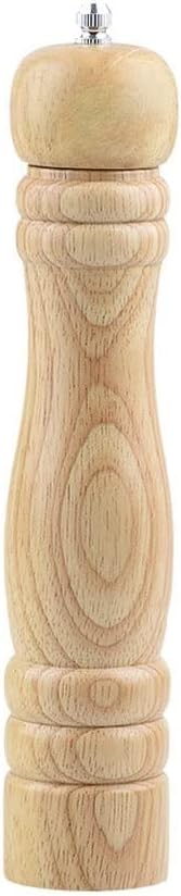 HXDMY 10 Inch Oak Pepper Mill Adjustable Coarse