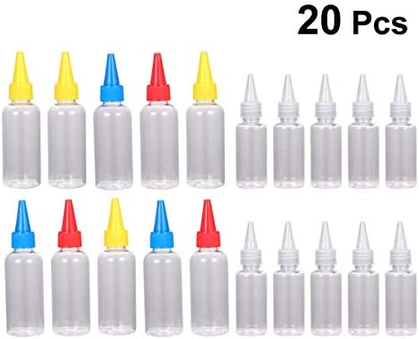 Cabilock 20pcs Condiment Squeeze Bottles with Cap and Lid