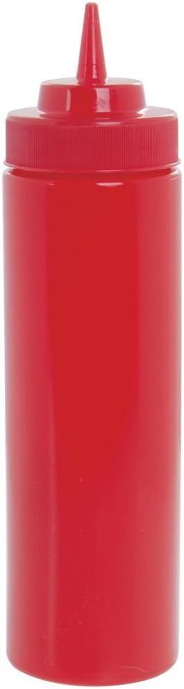 TableCraft Red Wide Mouth Squeeze Bottle 24oz 6-Pack