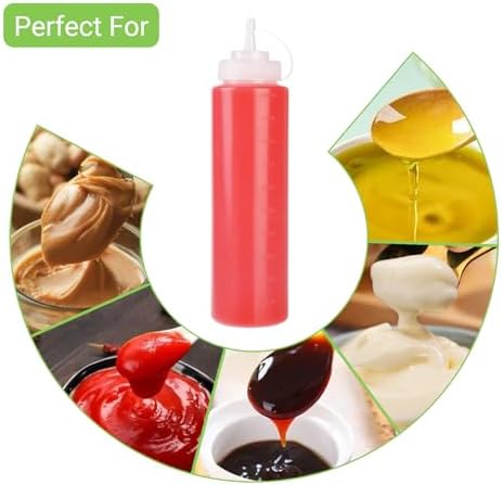 Belinlen 6 Pack 32 oz Squeeze Bottles for Sauces 1