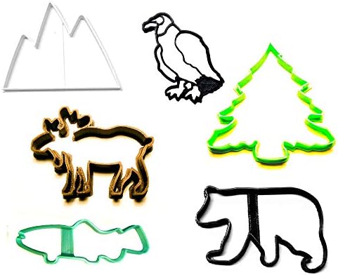 YNGLLC Mountain Wildlife Cookie Cutters Set of 6 1