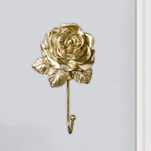 Baoblaze Gold Rose Hook Door Clothes Hanger Key Holder