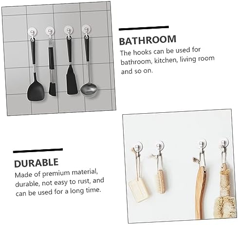 HEALLILY Strong Adhesive Wall Hooks for Kitchen and Door