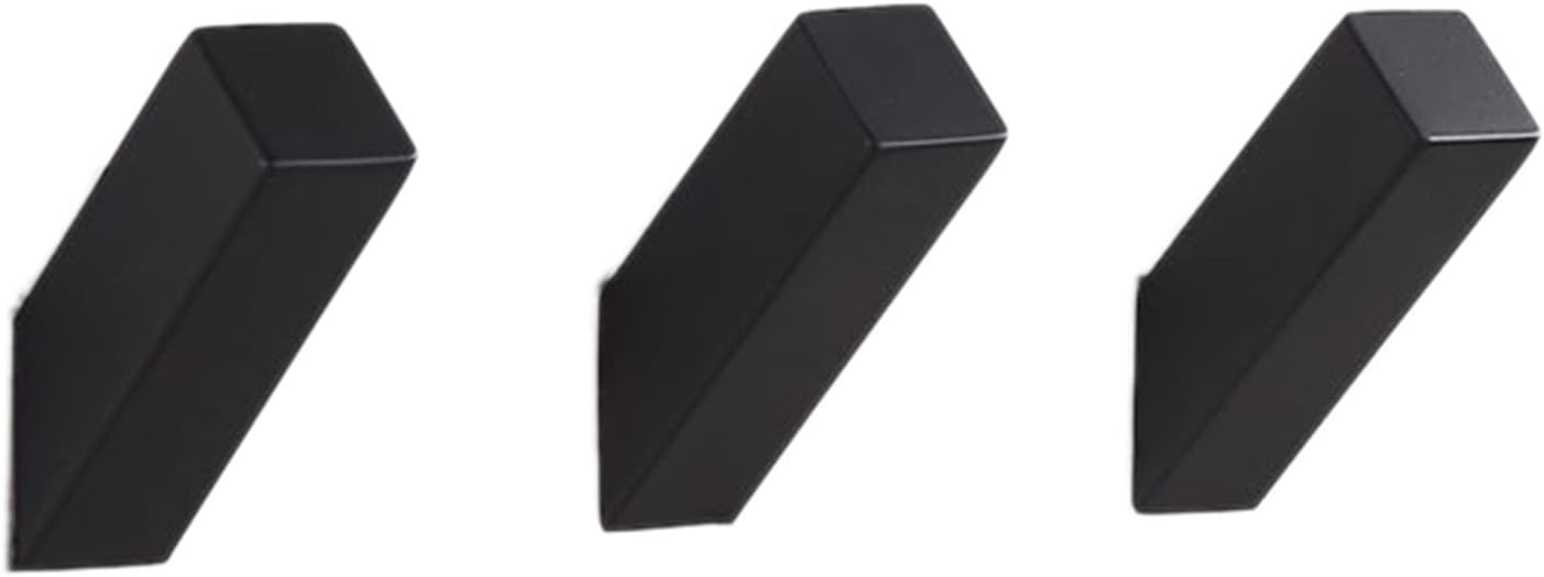 LUCBEI Wall-Mounted Black Towel Hook 3Pcs Coat Hook
