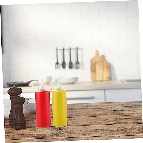 4 Pack Heavy Duty Condiment Squeeze Bottles Portable Spice Storage