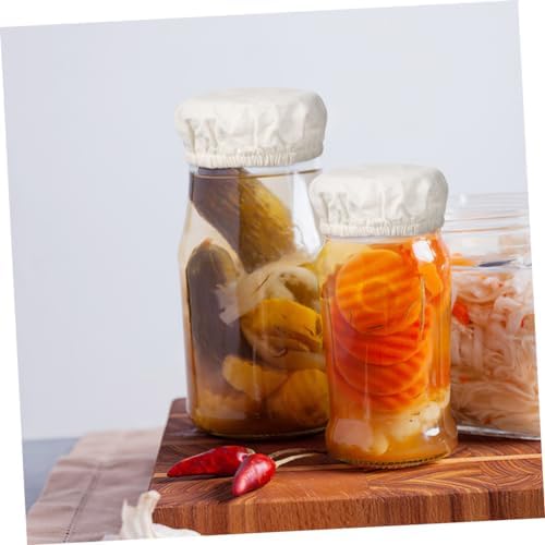 PRETYZOOM 4pcs Cotton Jar Lids for Canning Storage 1